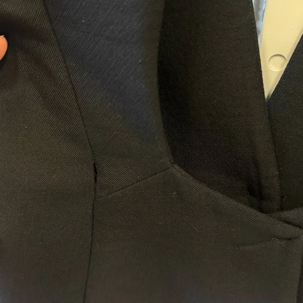 Alexander Wang Wool Blend Studded Gothic Blazer‎ Cutout Size 4 Black - Picture 9 of 13